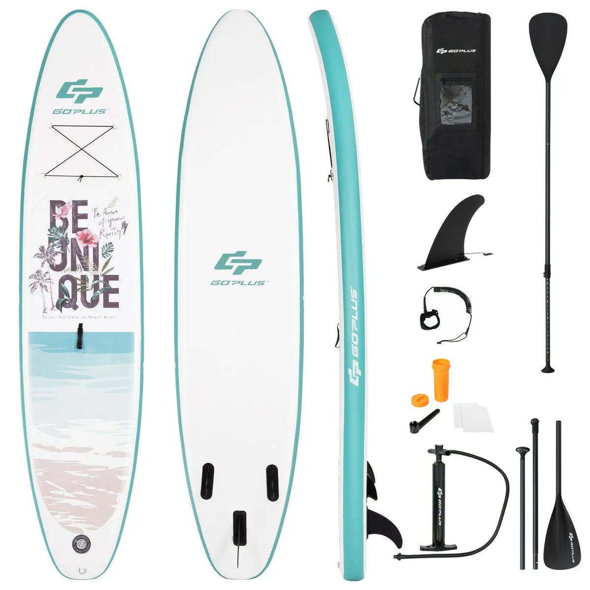 10.5 ft Inflatable Stand Up Paddle Board Surfboard with Aluminum Paddle Pump, photo 6 of 16