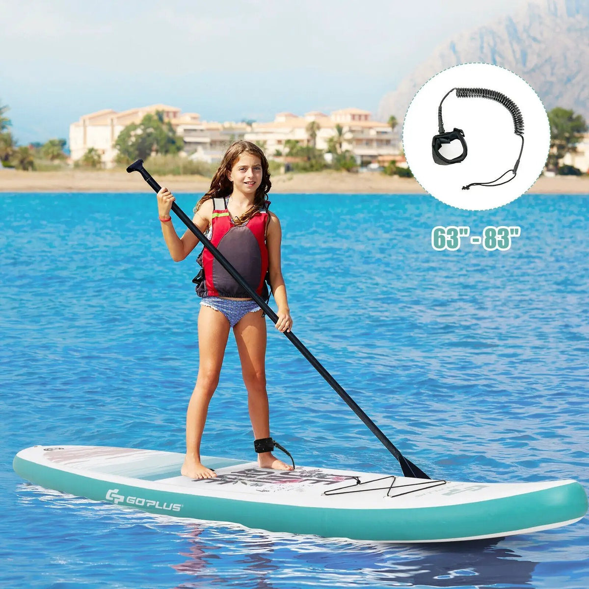 10.5 ft Inflatable Stand Up Paddle Board Surfboard with Aluminum Paddle Pump, photo 16 of 16