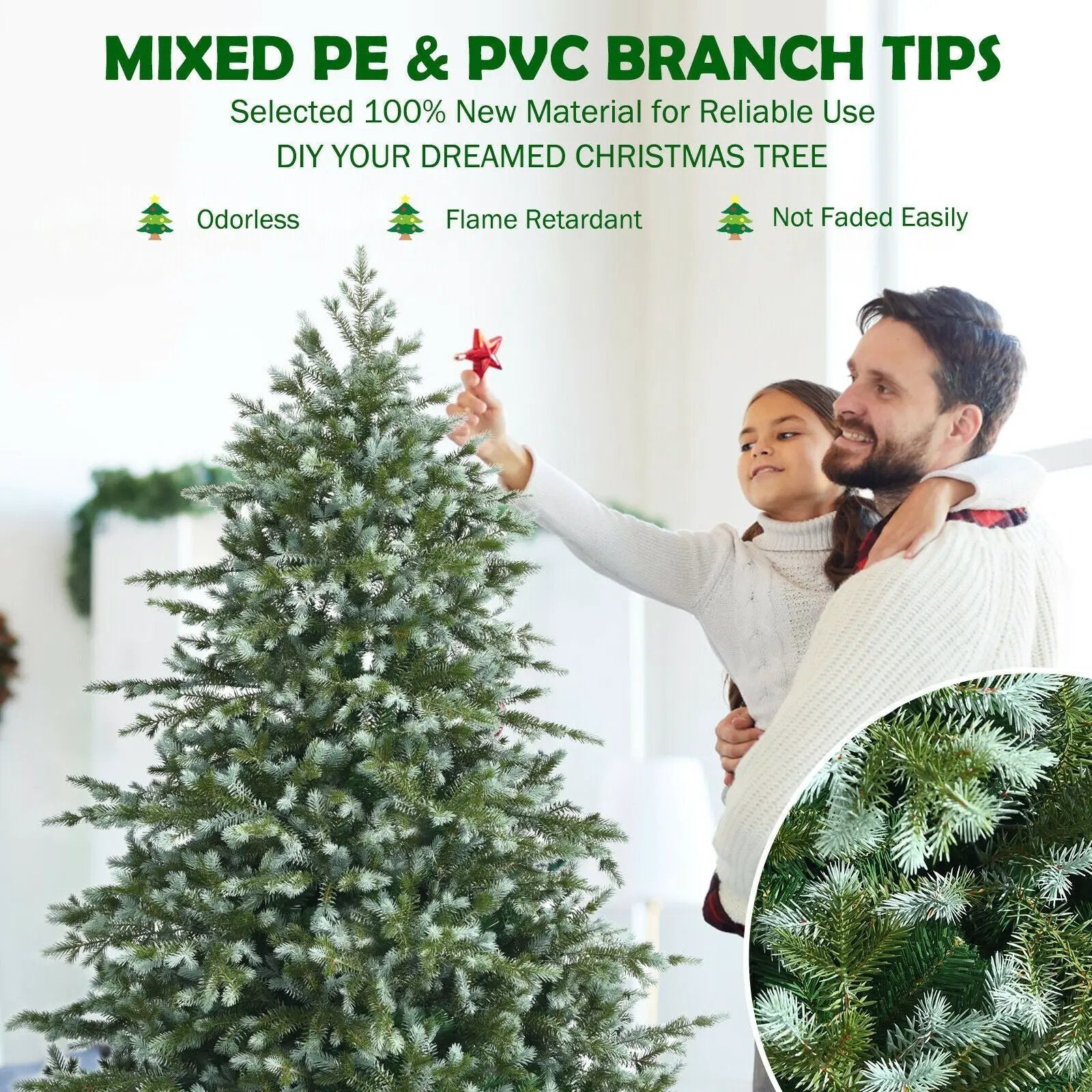6 Feet Artificial Christmas Spruce Hinged Tree by DirectDeals