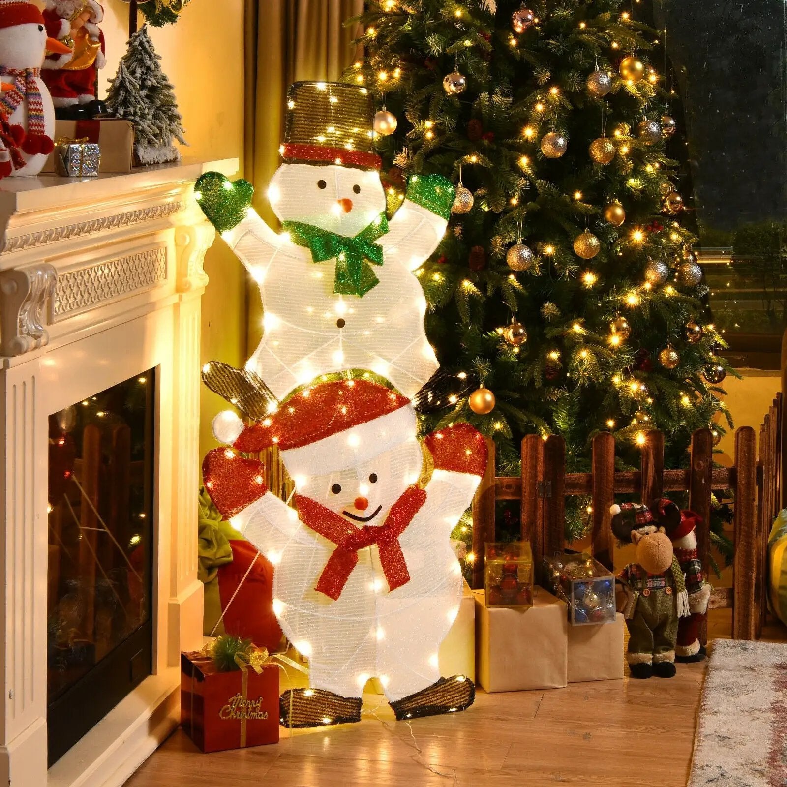 54 Inch Snowman Xmas Decorations with UL Certified Plug by DirectDeals