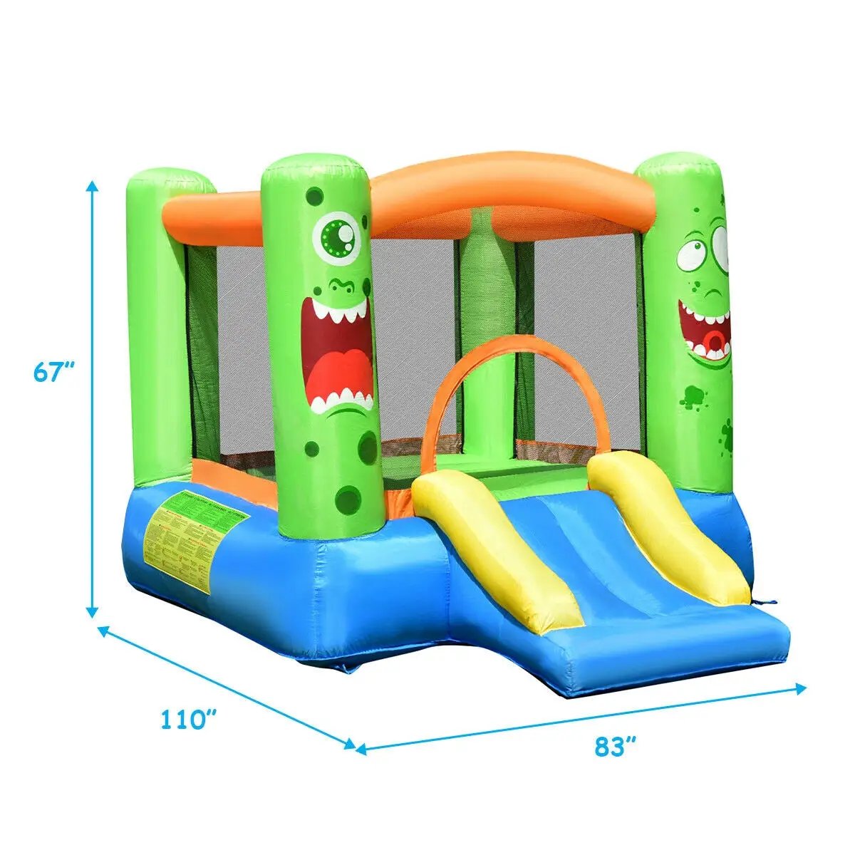 Inflatable Bounce House Jumper Castle Kid's Playhouse without Blower by DirectDeals