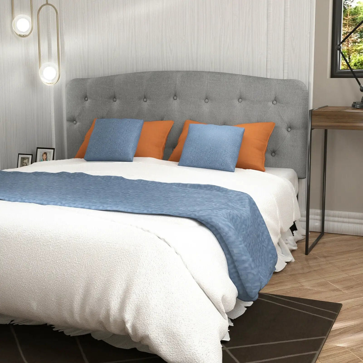 Faux Linen Headboard with Adjustable Heights, photo 6 of 9