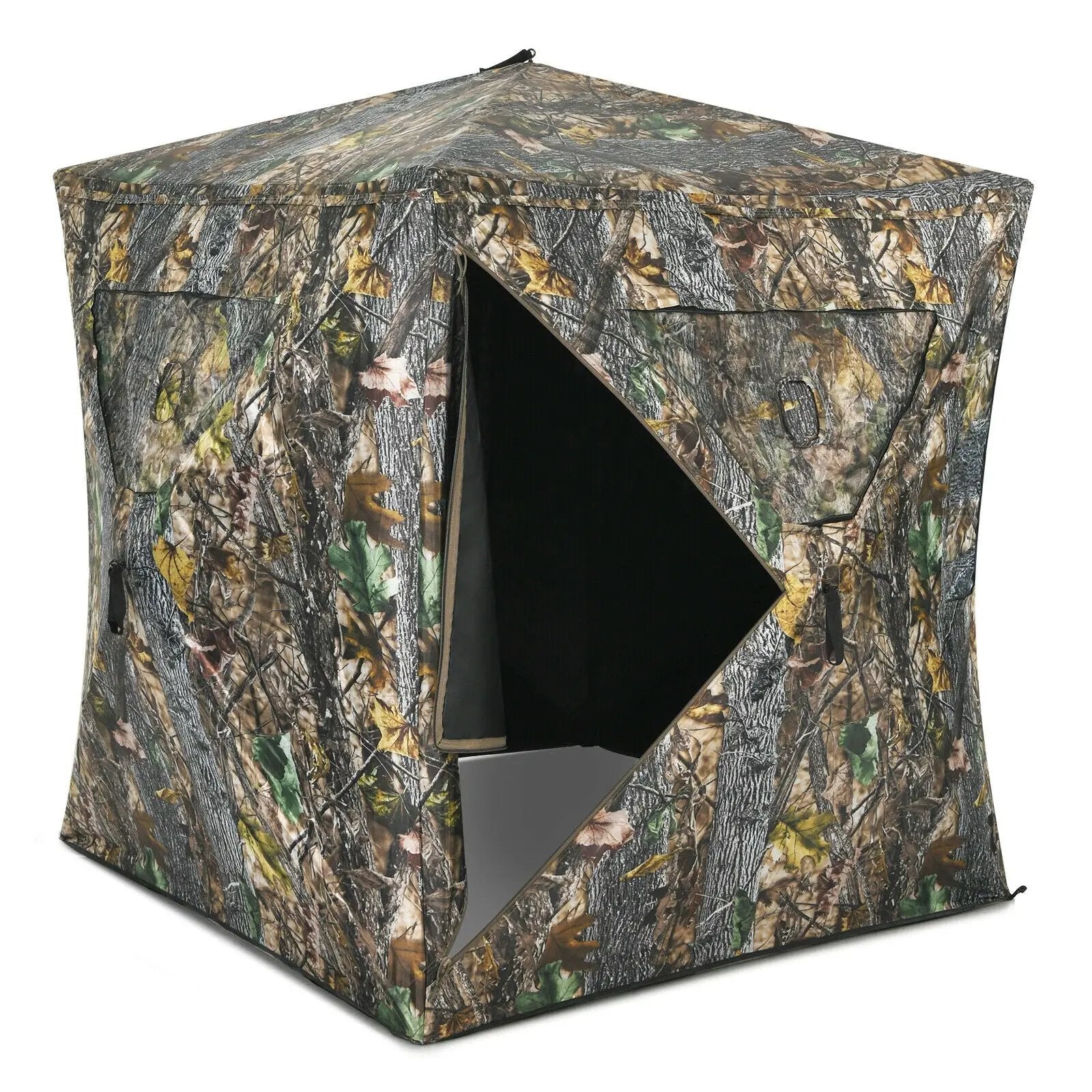 3 Person Portable Pop-Up Ground Tent with Gun Ports and Carrying Bag by DirectDeals