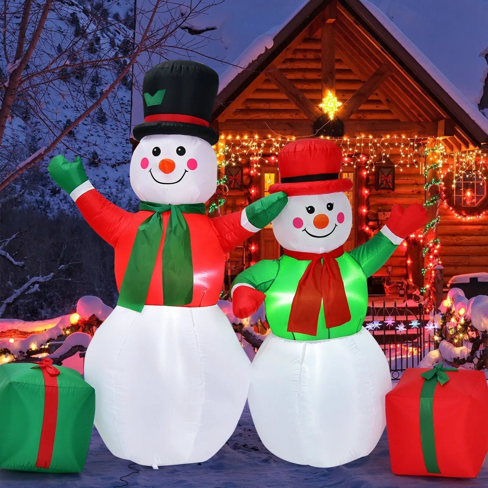 6 Feet Christmas Inflatable Snowmen Blow Up Christmas Decoration by DirectDeals