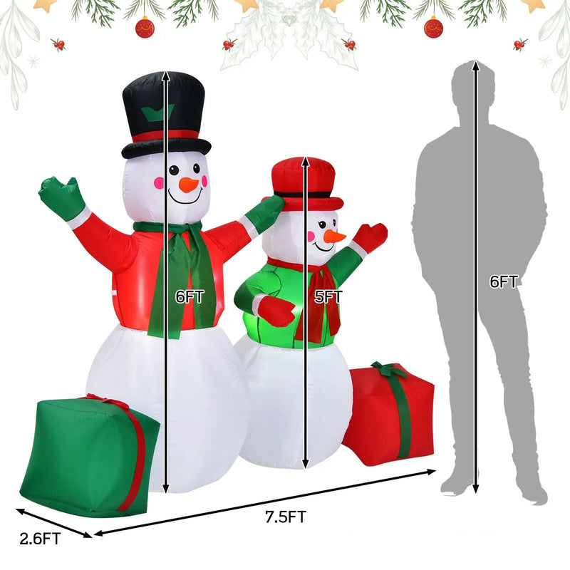 6 Feet Christmas Inflatable Snowmen Blow Up Christmas Decoration by DirectDeals