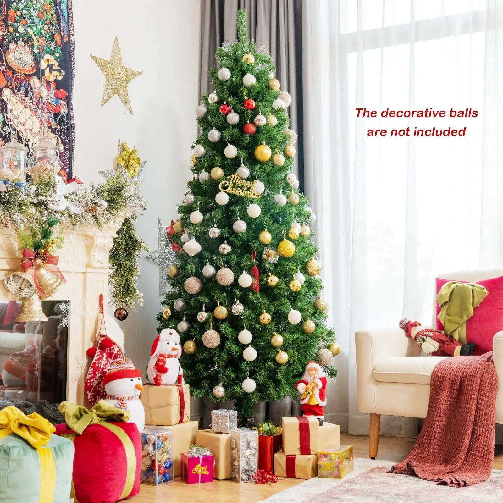 Pre-lit Multi-Colored Fiber Optic Spruce Artificial Christmas Tree by DirectDeals