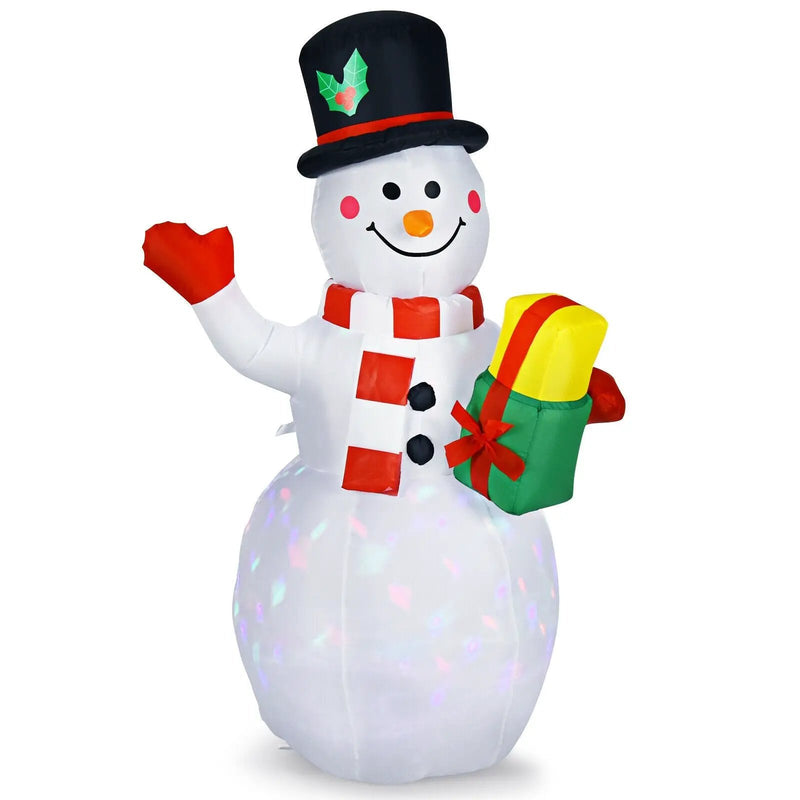 5 Feet Tall Snowman Inflatable Blow up Inflatable with Built-in Colorful LED Lights by DirectDeals