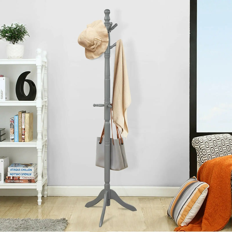 Entryway Height Adjustable Coat Stand with 9 Hooks by DirectDeals