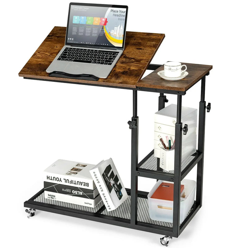 Adjustable C-Shaped Bedside Table by DirectDeals