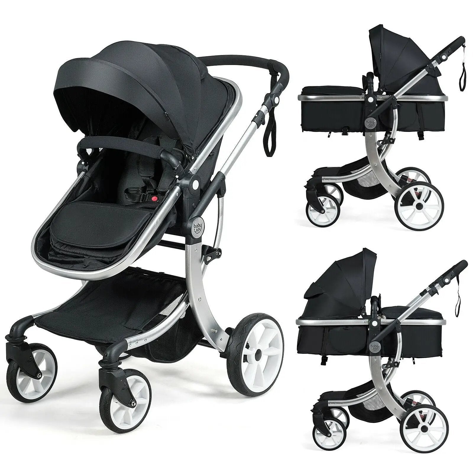 Folding Aluminum Infant Reversible Stroller with Diaper Bag by DirectDeals