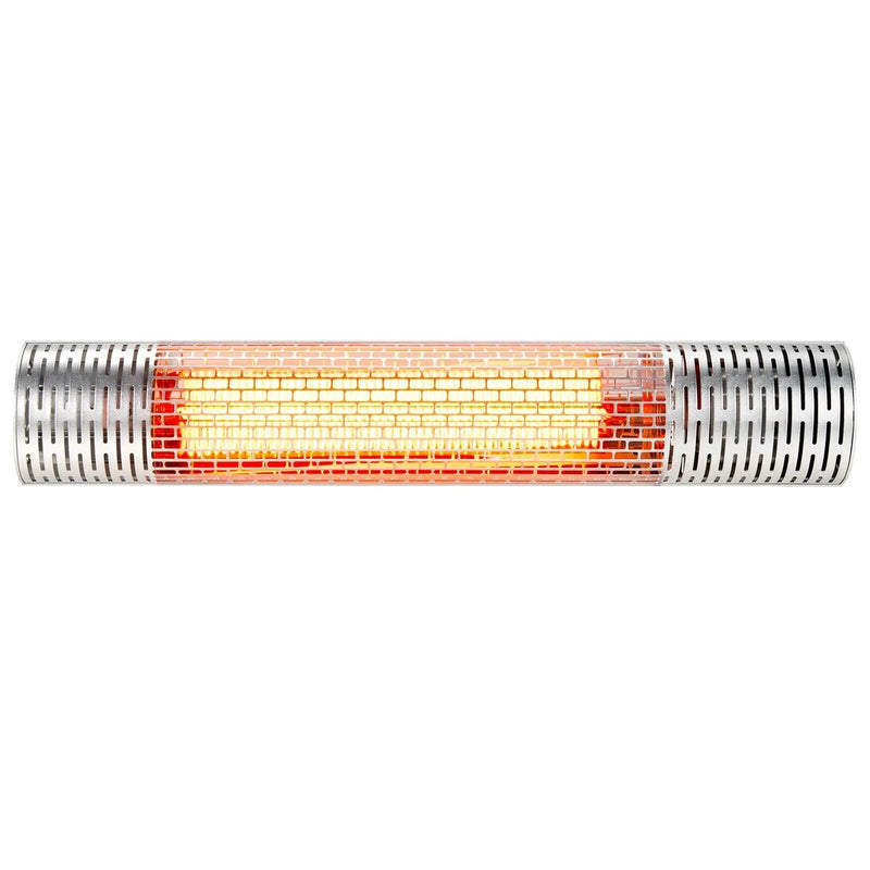 1500W Indoorand Outdoor Electric Heater with 2 Power Settings -Silver by DirectDeals