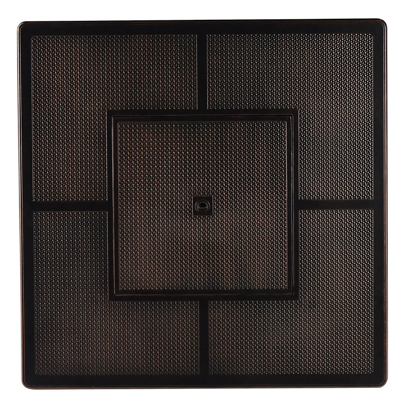 Black Aluminum Fire Table Set with Four Deep Seating Loveseats by Sharicks