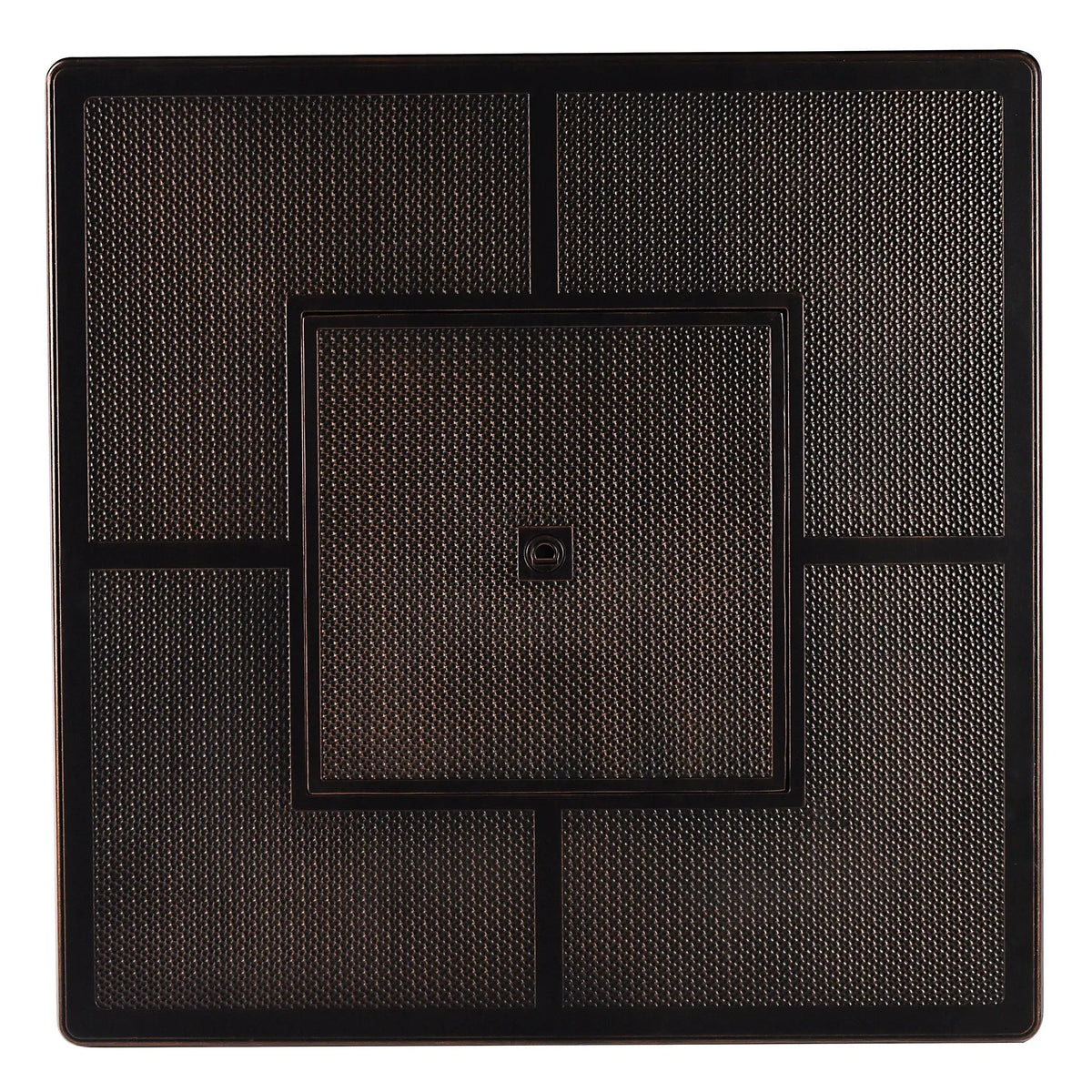 Black Aluminum Fire Table Set with Four Club Chairs by Sharicks