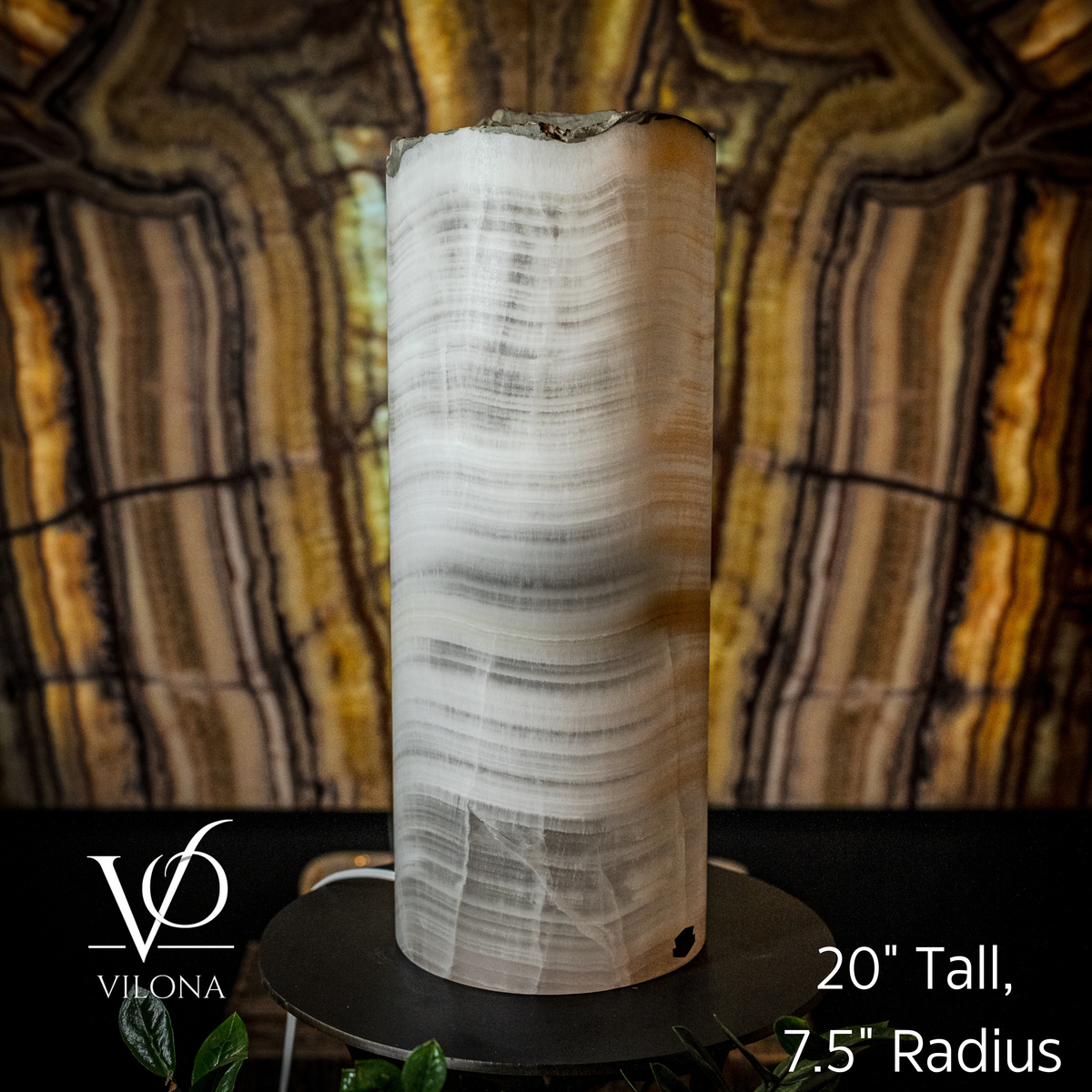 Ice Onyx Table Lamp (Live Edge #5), photo 2 of 5