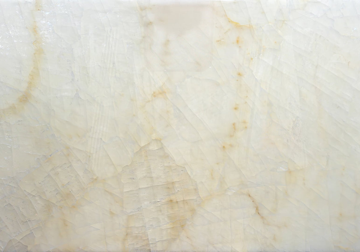 Ice White Polished Onyx Slab Random