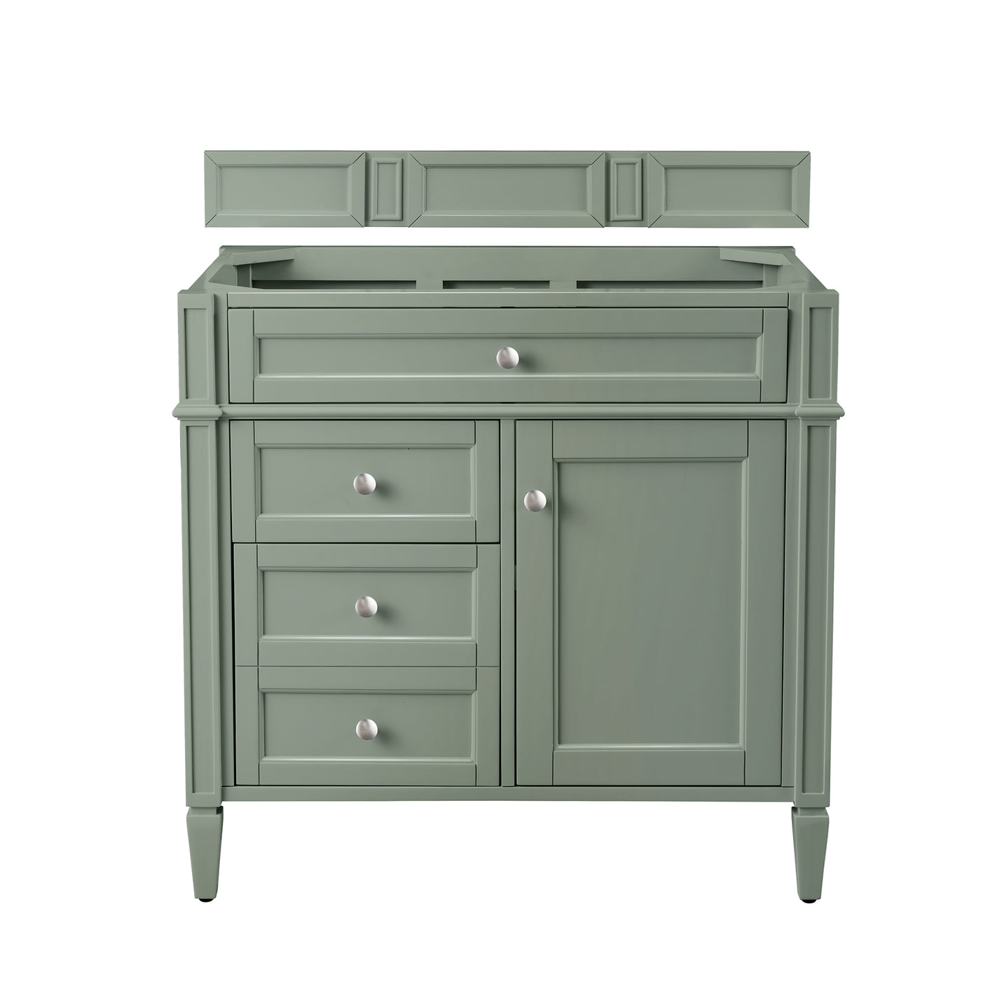 James Martin Brittany 36" Single Bathroom Vanity, Smokey Celadon, view 12