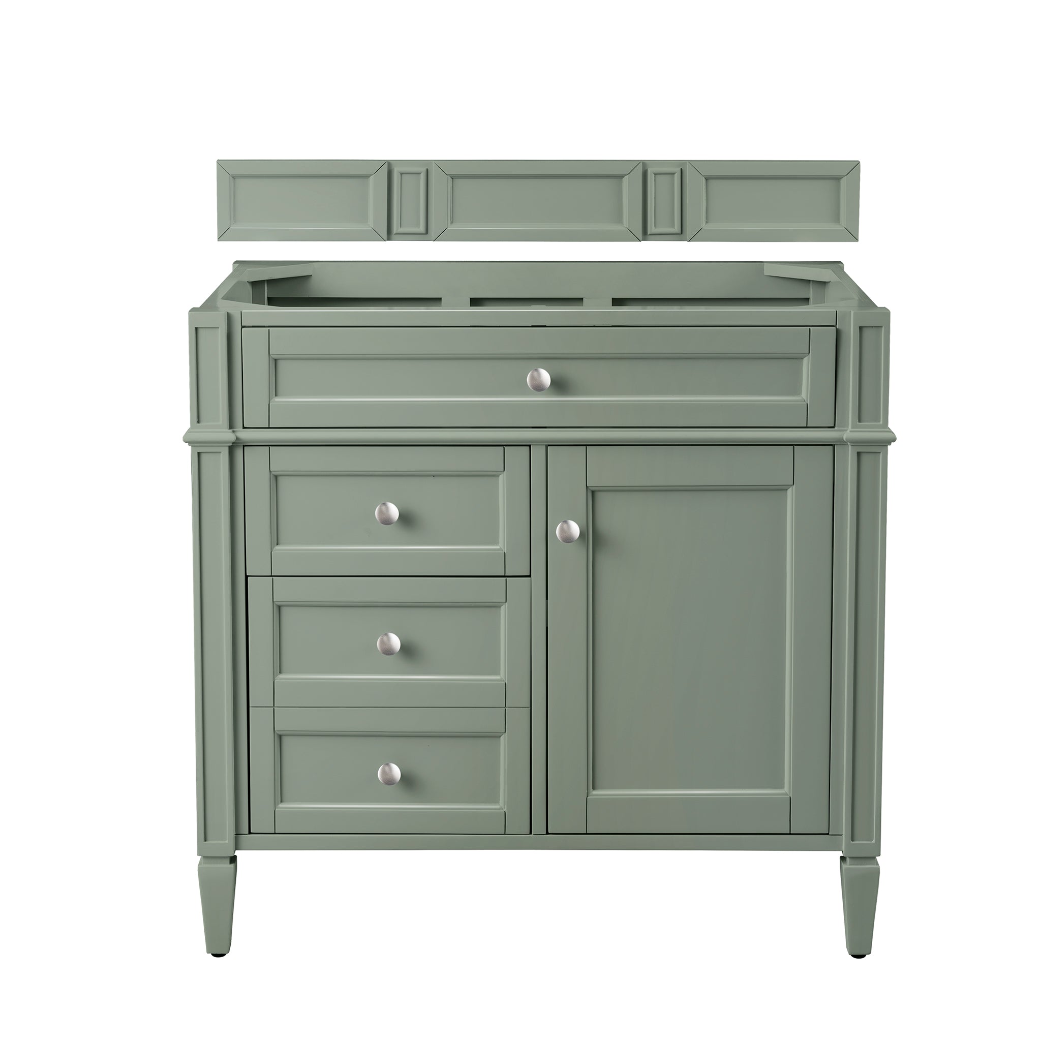 James Martin Brittany 36" Single Bathroom Vanity, Smokey Celadon, view 12