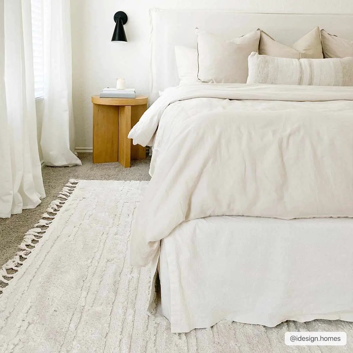 Ibarra Textured Ivory High/Low Pile Rug with Tassels, photo 9 of 18