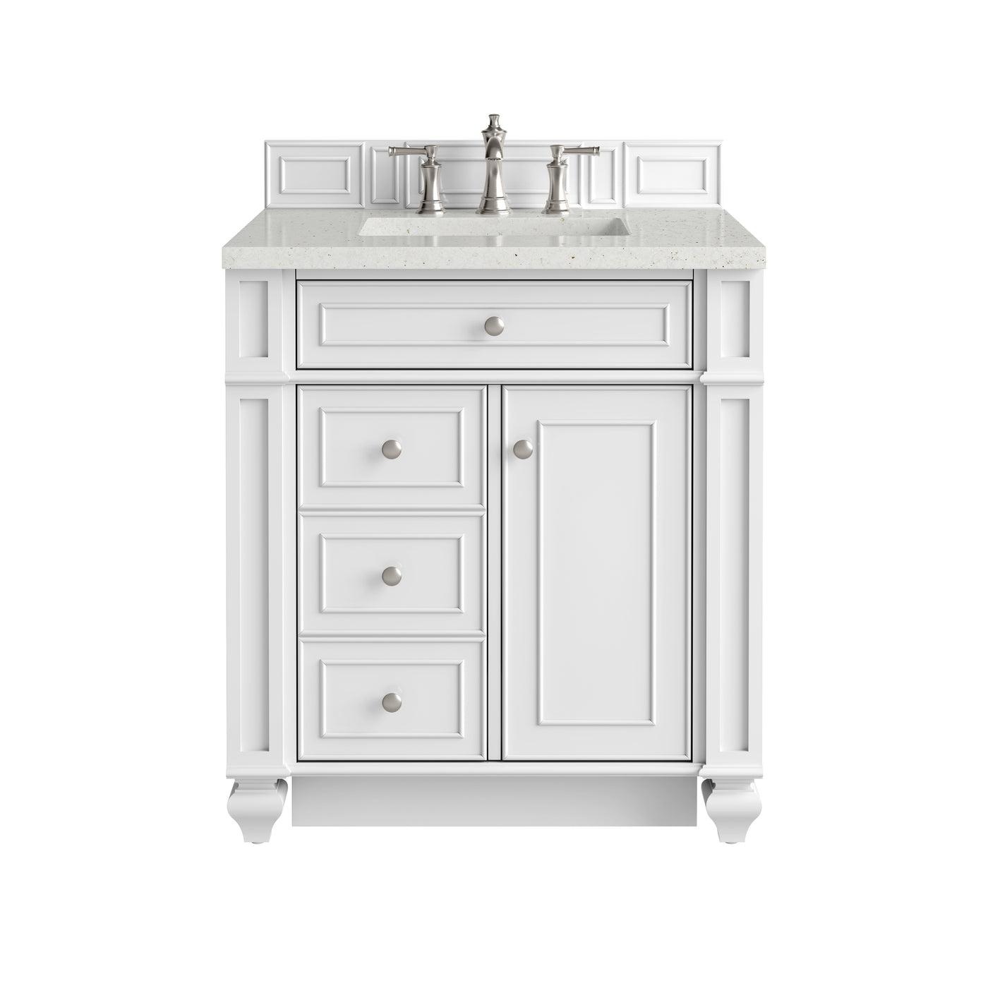 James Martin Bristol 30" Single Bathroom Vanity, Bright White, view 16