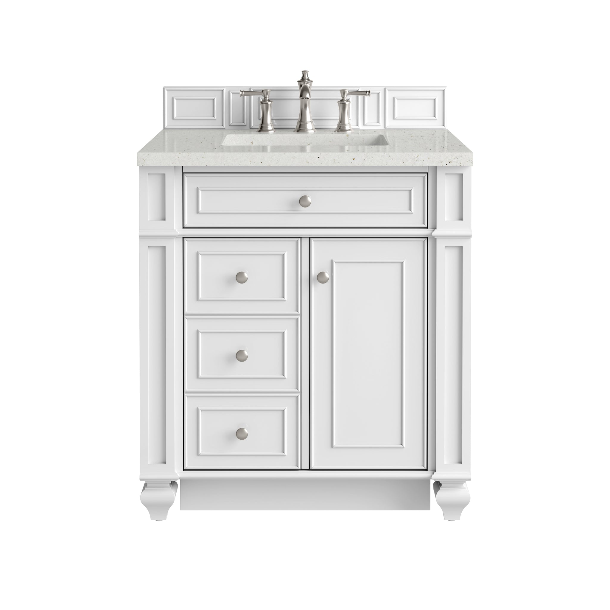 James Martin Bristol 30" Single Bathroom Vanity, Bright White, view 16