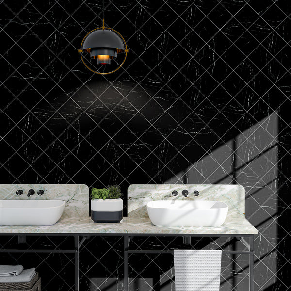 Black Honed Marble Tiles 5 1/2x5 1/2
