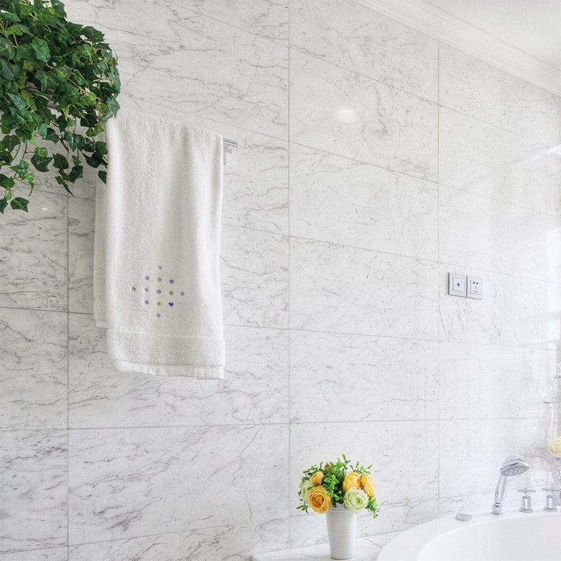 Italian Carrara Select Polished Marble Tiles 12x24