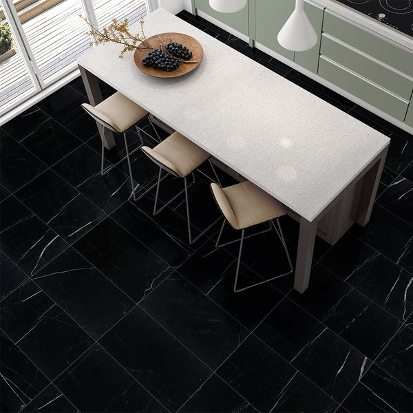Black Honed Marble Tiles 12x24