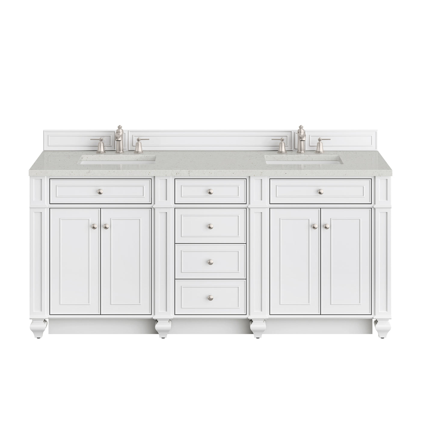 James Martin Bristol 72" Double Bathroom Vanity, Bright White, view 25