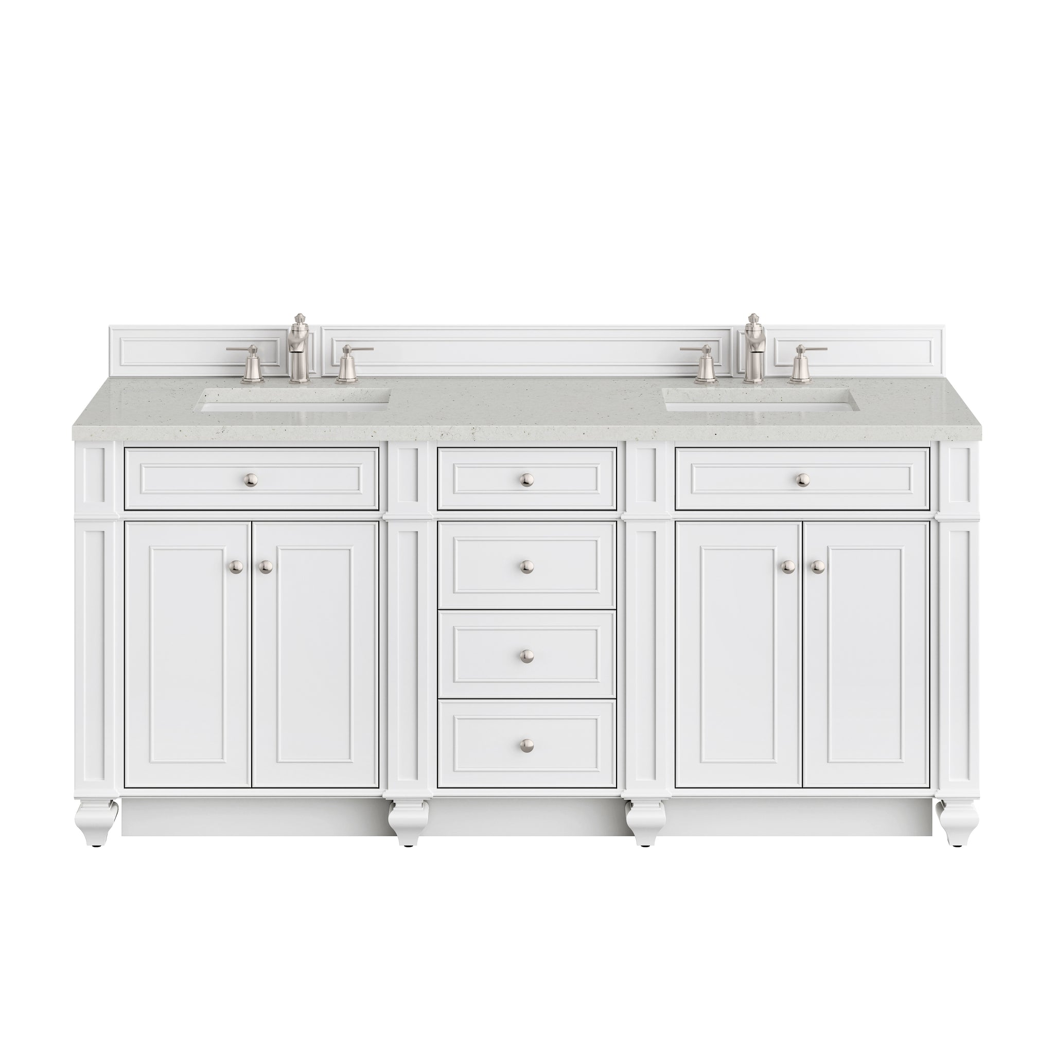 James Martin Bristol 72" Double Bathroom Vanity, Bright White, view 25