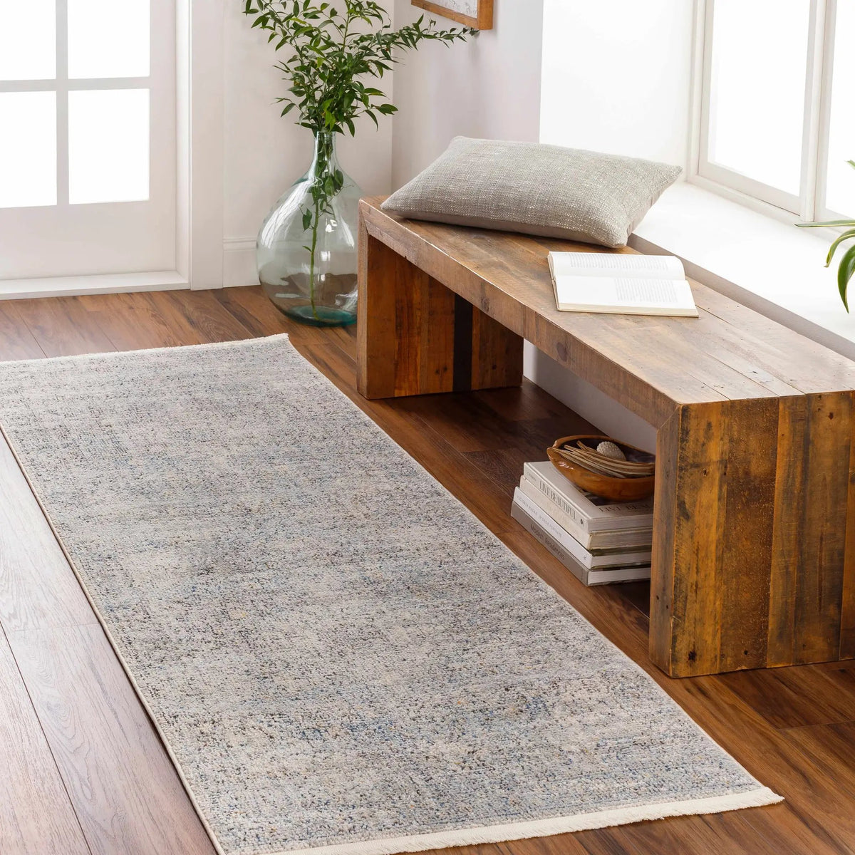Akio Blue Area Rug - Clearance, installed in a room 2