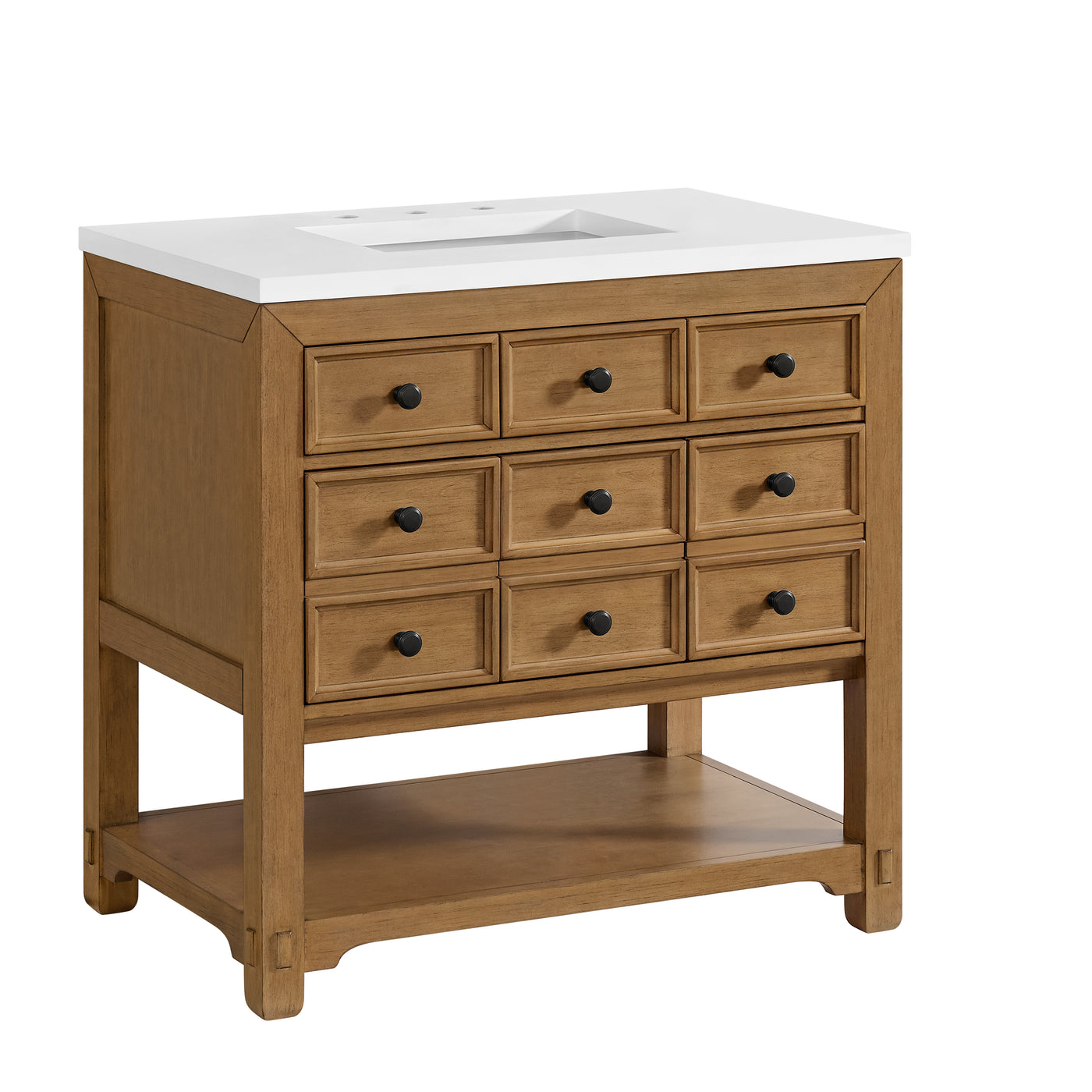 James Martin Malibu 36" Single Bathroom Vanity, Amber Birch, view 33