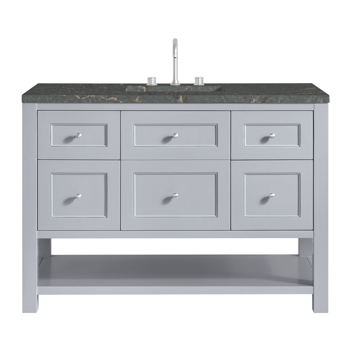 James Martin Breckenridge 48" Single Bathroom Vanity, Serenity Blue with Parisien Bleu (FreePower) countertop