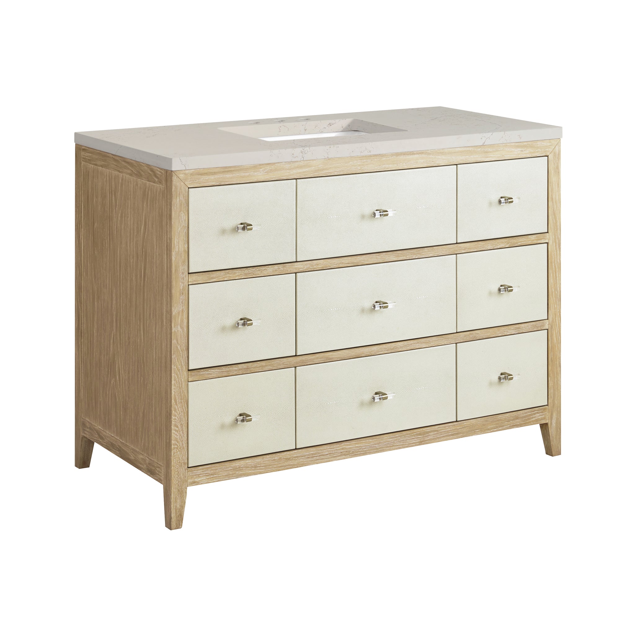 James Martin Celeste 48" Single Bathroom Vanity, Sunwashed Oak with Embossed Shagreen Drawer Fronts, view 39
