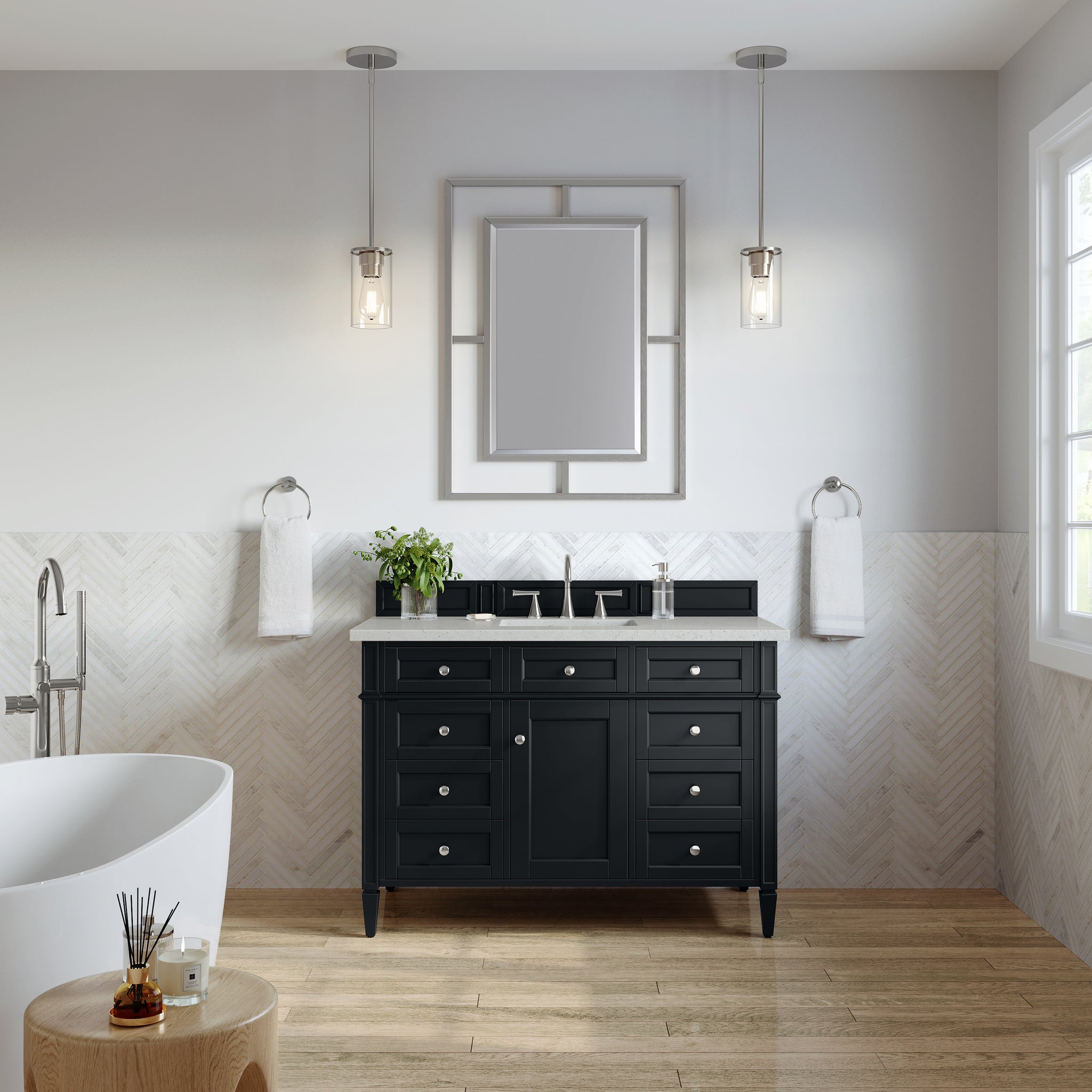 James Martin Brittany 48" Single Bathroom Vanity, Black Onyx, view 26