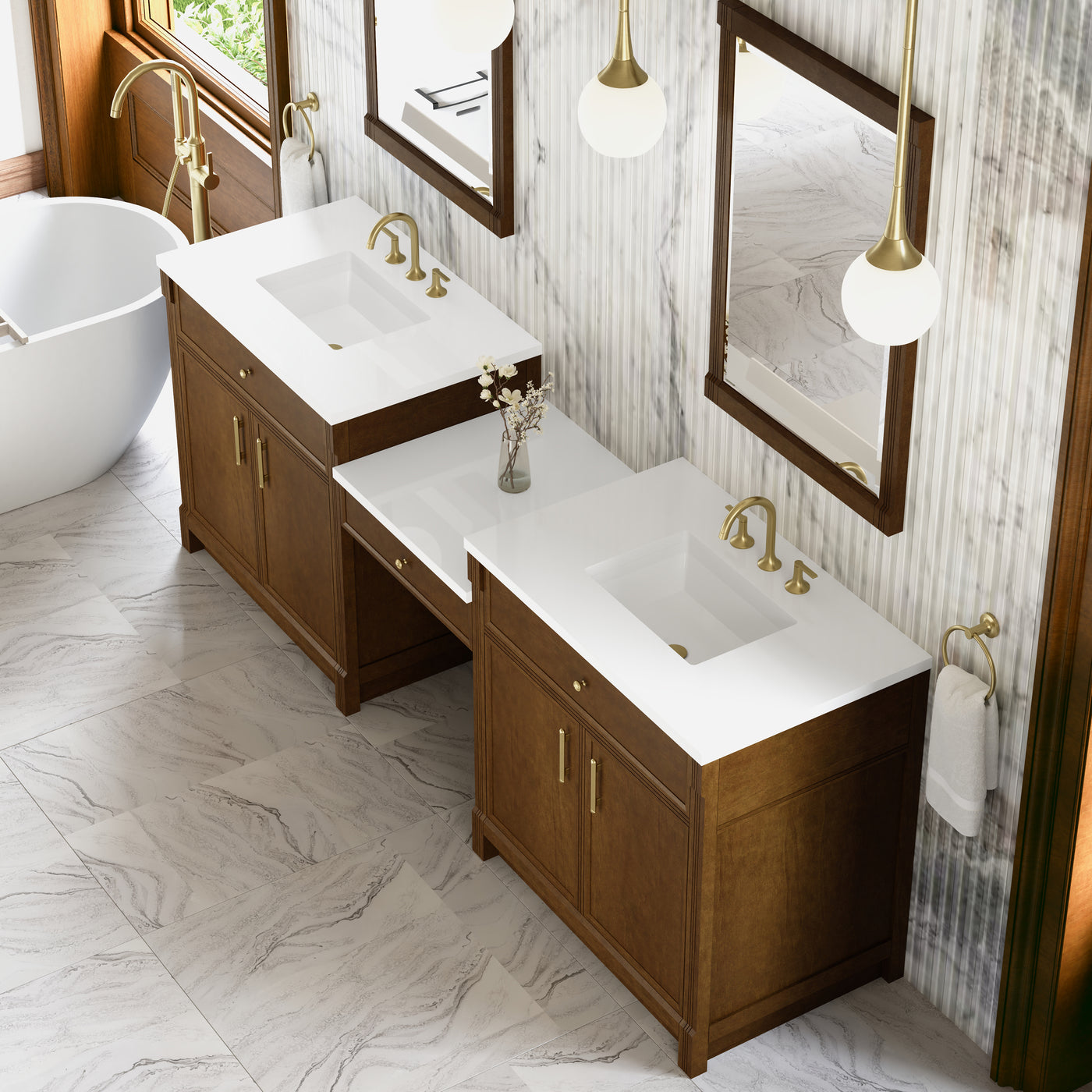 James Martin Bellshire 96" Double Bathroom Vanity, Honey Oak, view 24