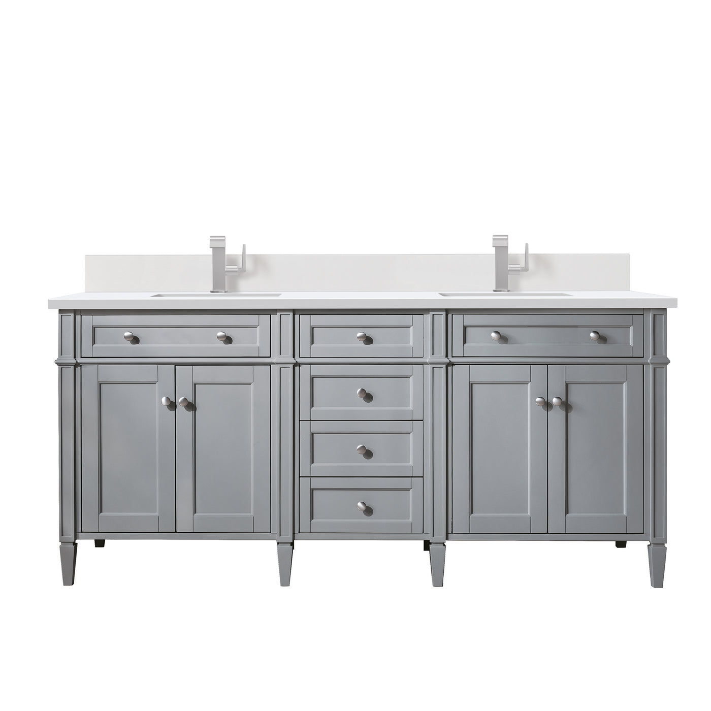 James Martin Brittany 72" Double Bathroom Vanity, Urban Gray, view 38