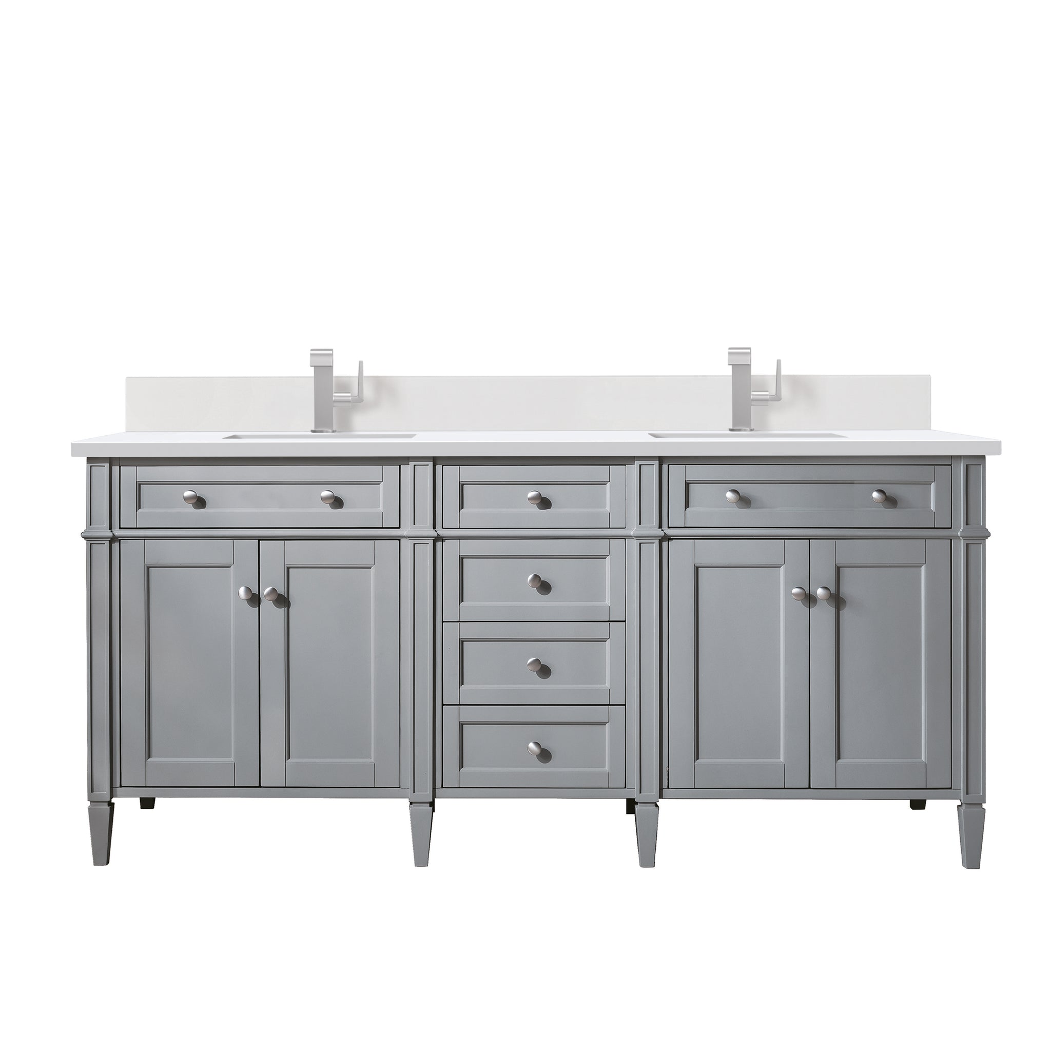 James Martin Brittany 72" Double Bathroom Vanity, Urban Gray, view 38