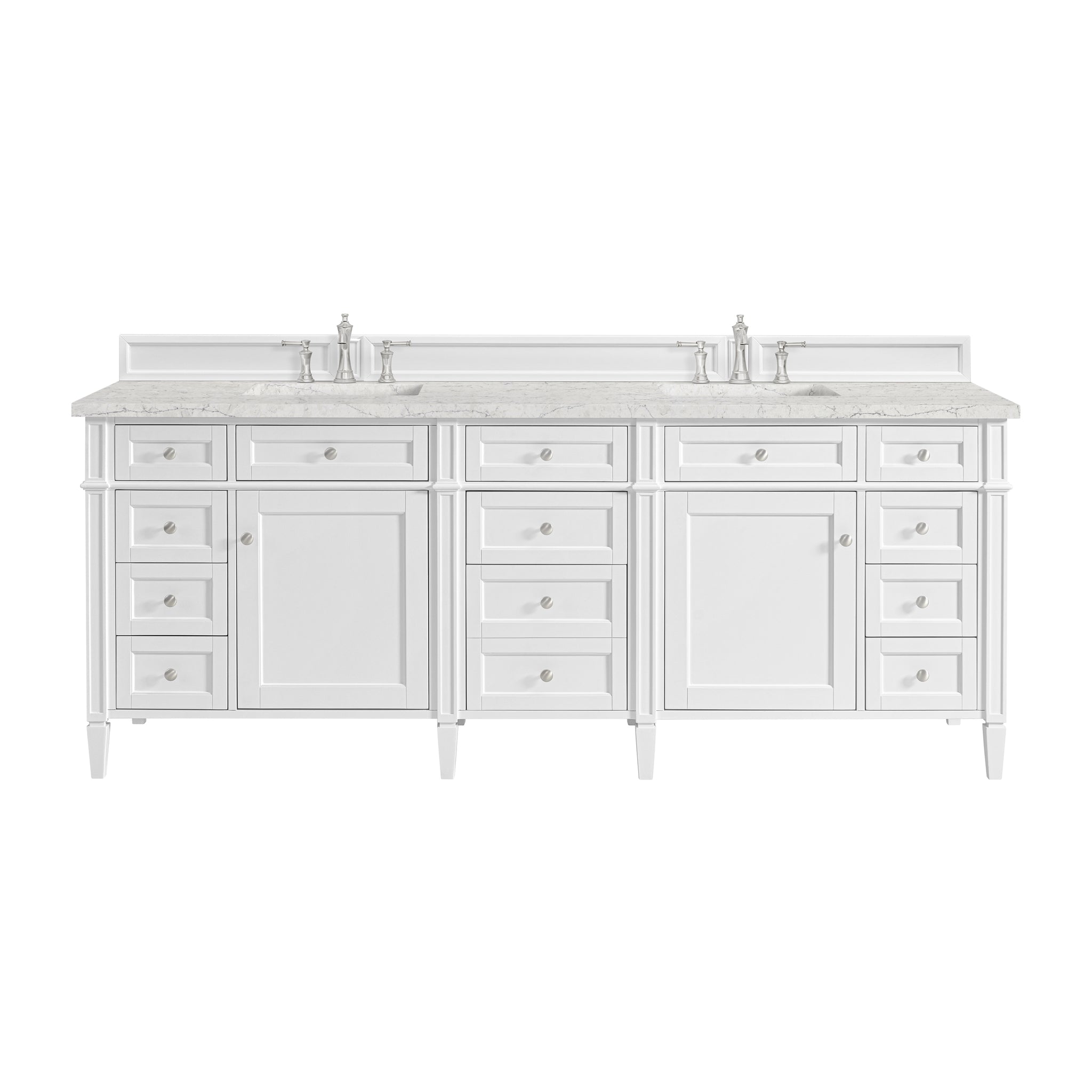 James Martin Brittany 84" Double Bathroom Vanity, Bright White, view 29