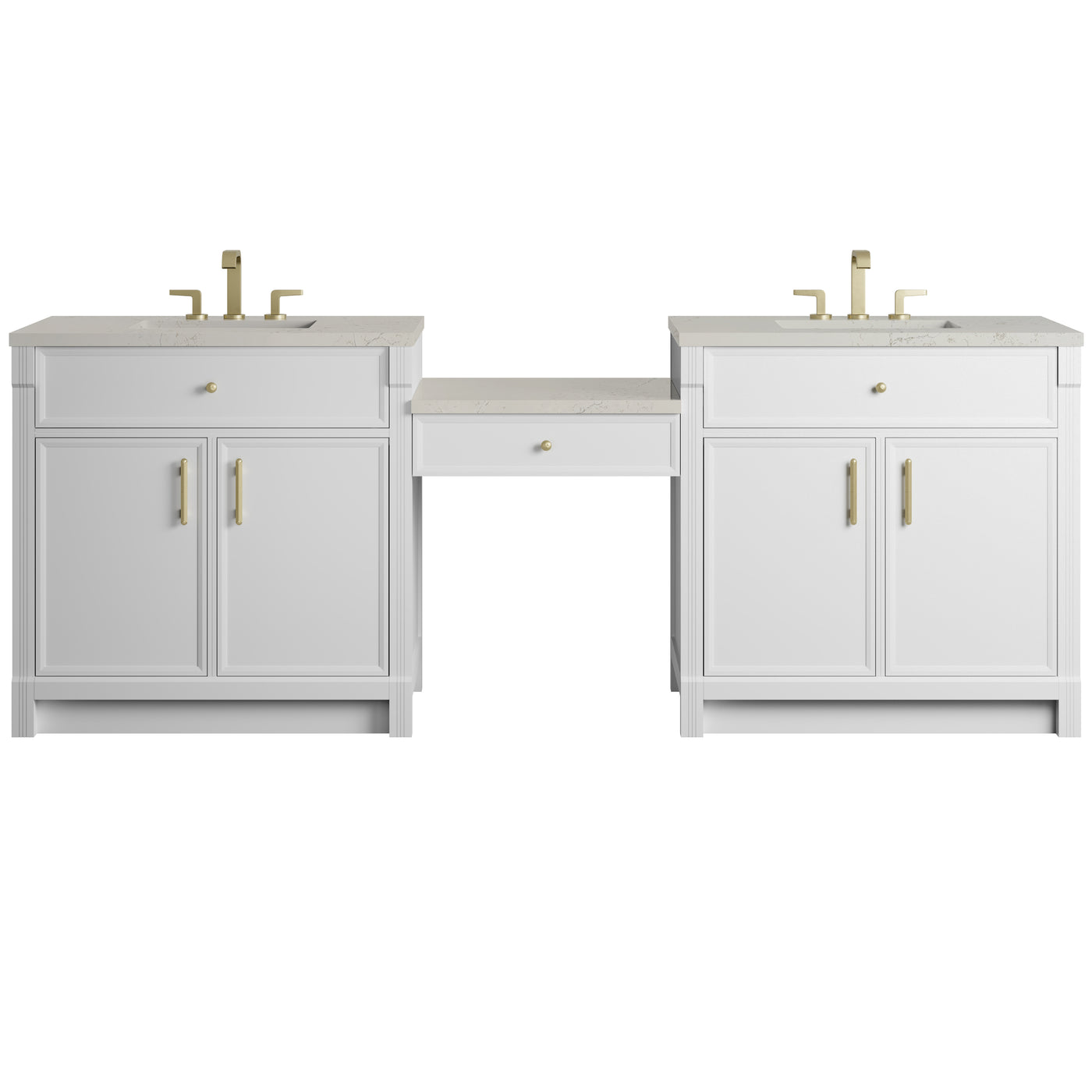 James Martin Bellshire 96" Double Bathroom Vanity, Bright White, view 36