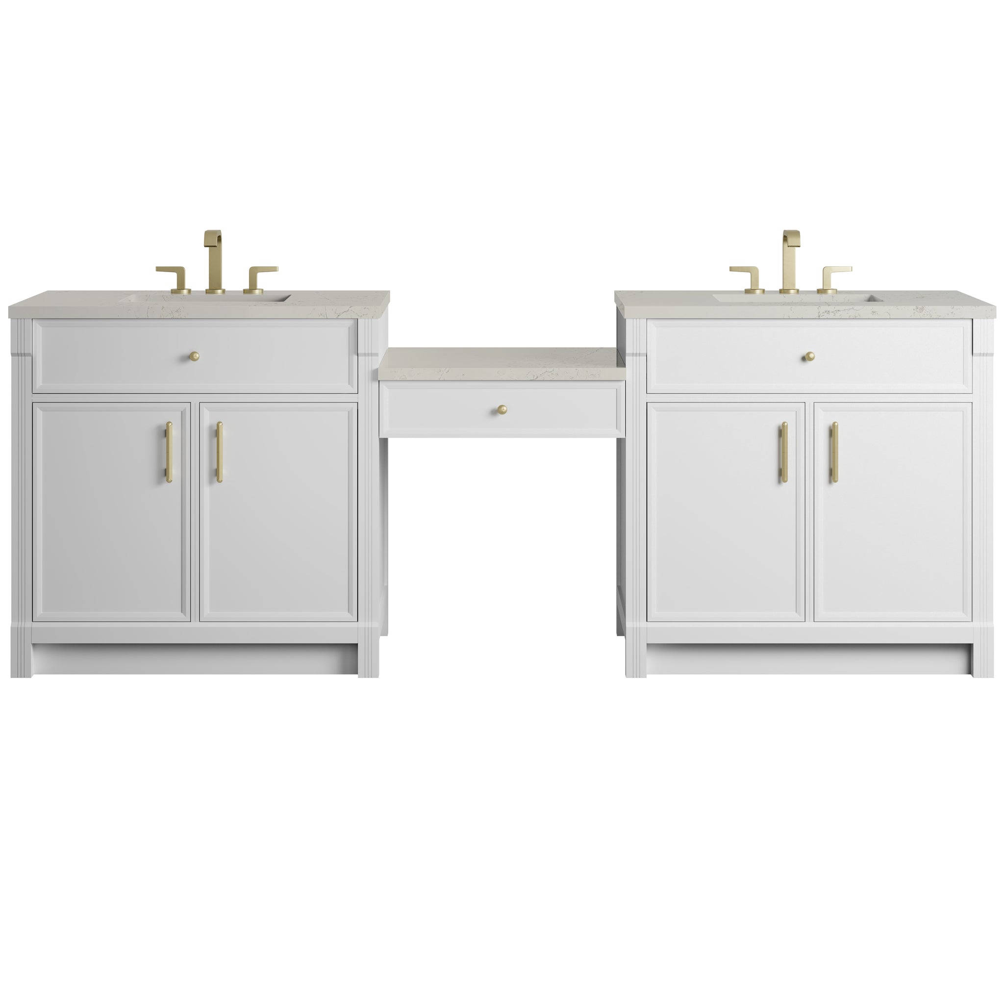 James Martin Bellshire 96" Double Bathroom Vanity, Bright White, view 36