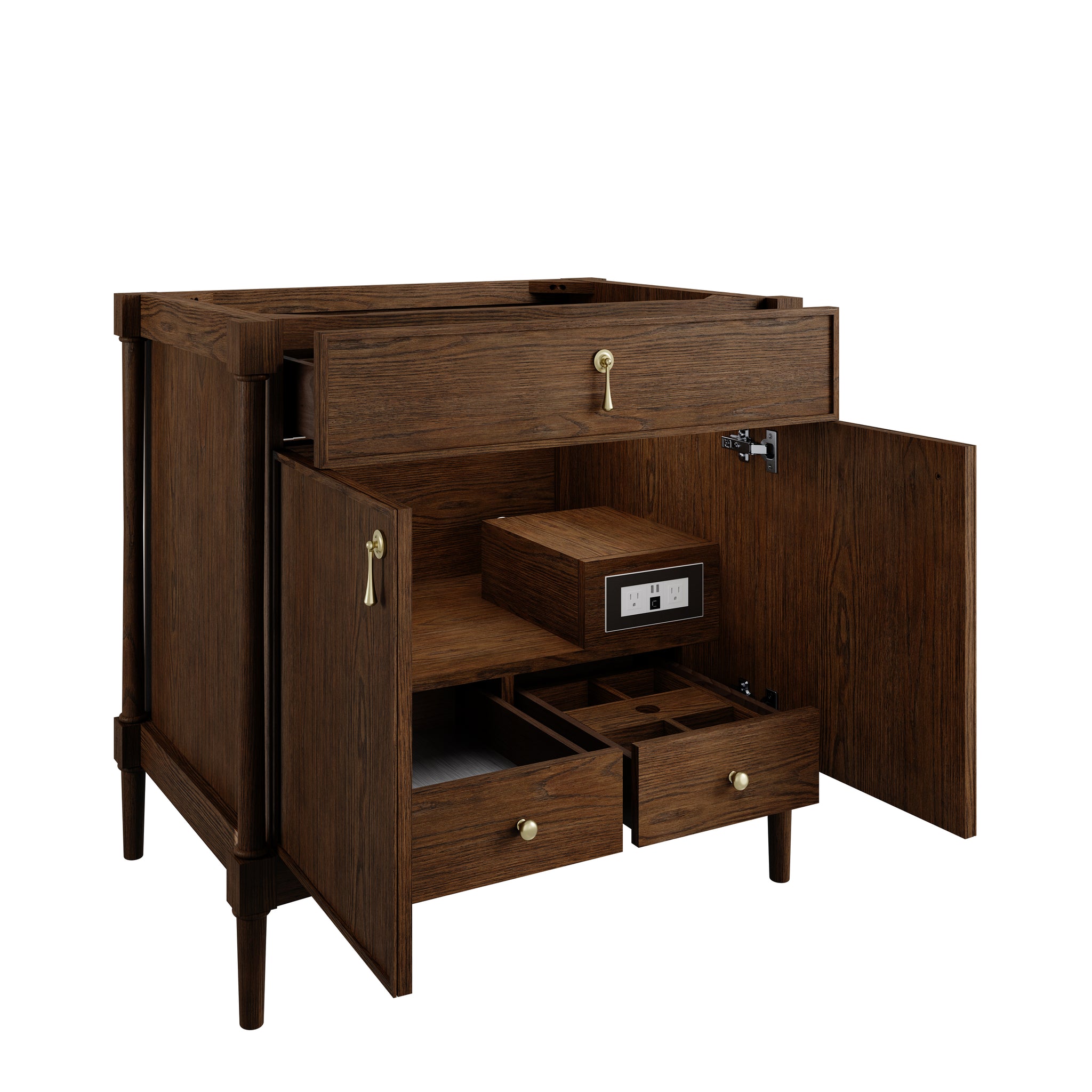 James Martin Kinnsden 36" Single Bathroom Vanity, Sable Oak, view 16
