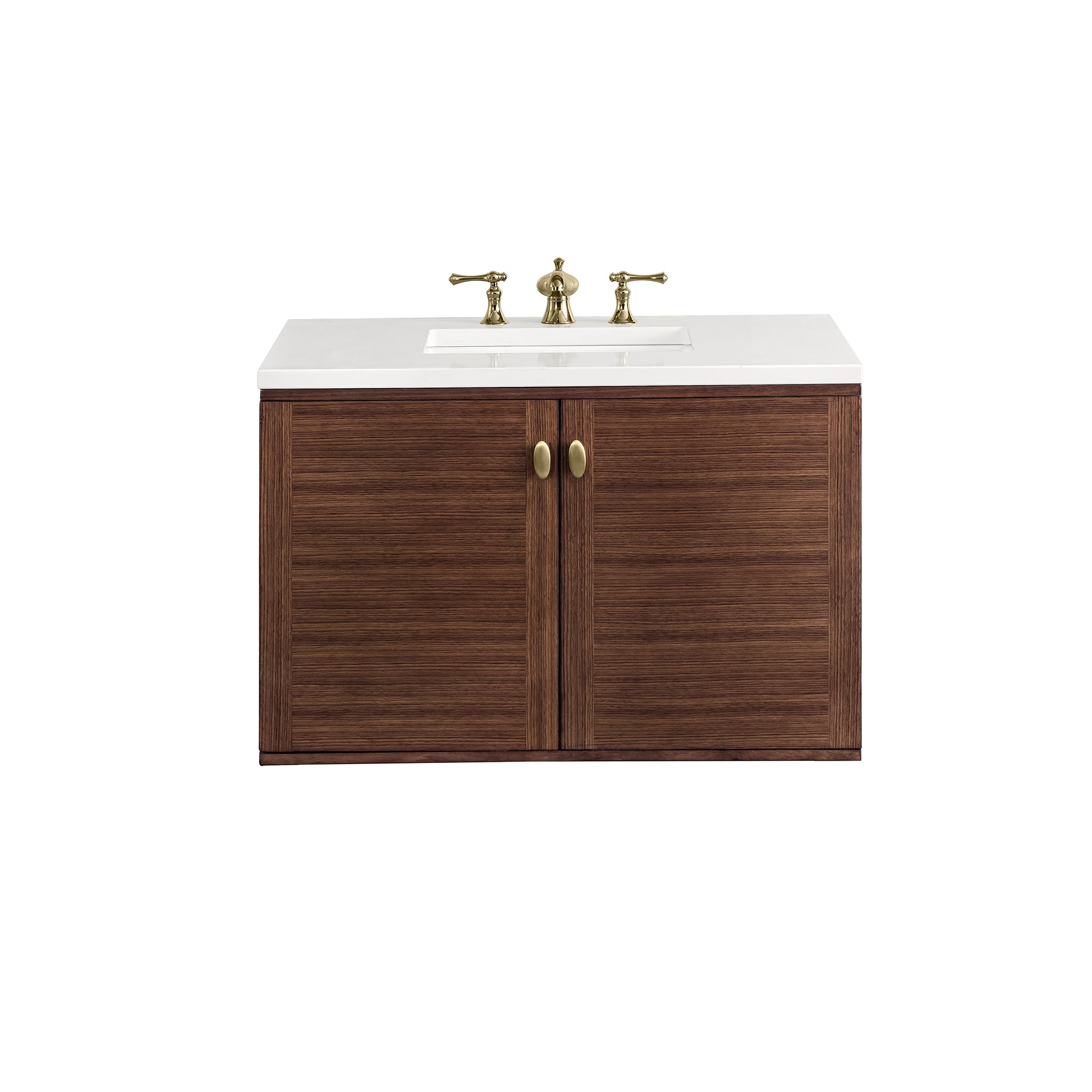 James Martin Amberly 36" Dual Mount Single Bathroom Vanity, Mid-Century Walnut, view 37