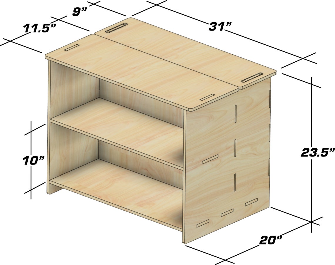 BEAU- Toy Shelf + Hidden Storage 31" by Bush Acres