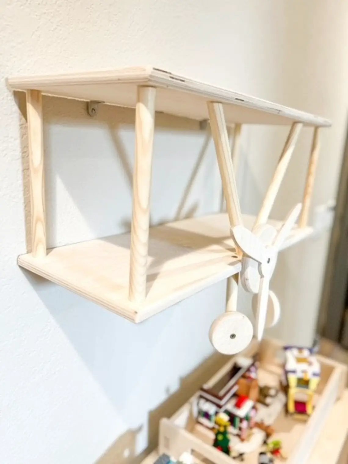 HUGHES- Airplane Wall Shelf by Bush Acres