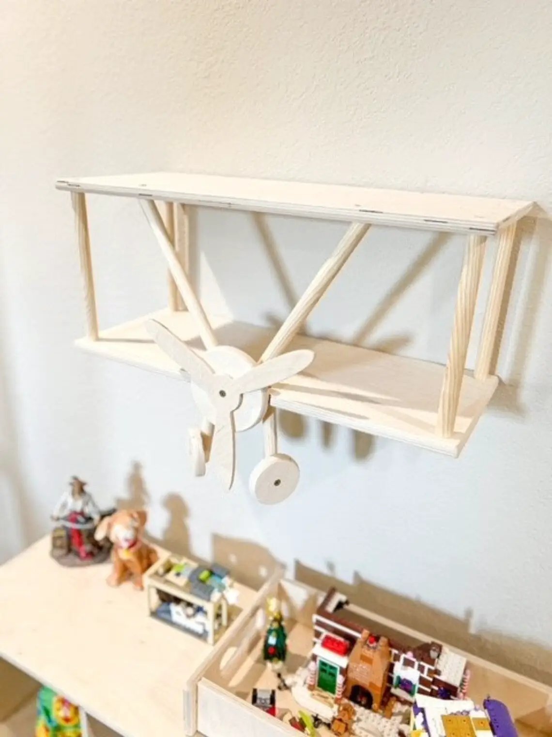 HUGHES- Airplane Wall Shelf by Bush Acres