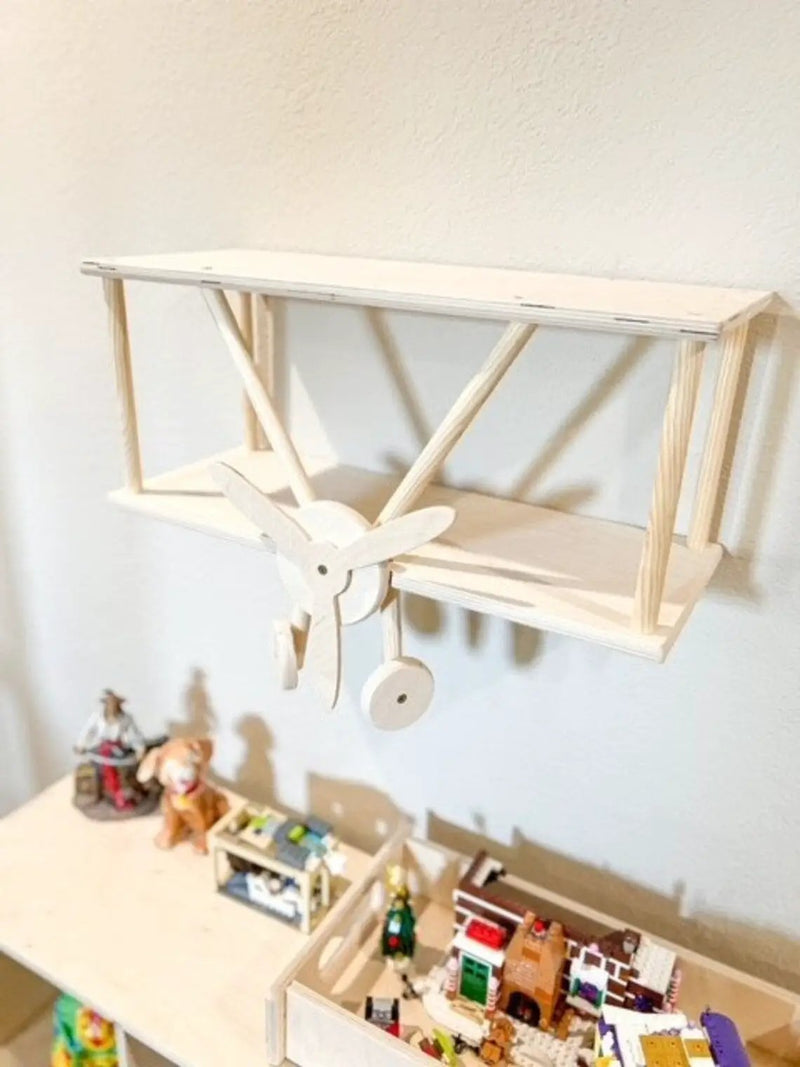 HUGHES- Airplane Wall Shelf by Bush Acres