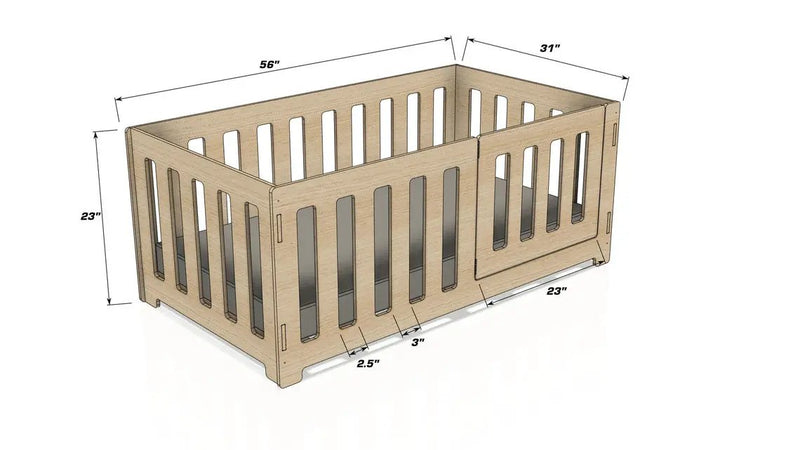 AVA- Floor Bed 21in Sides by Bush Acres