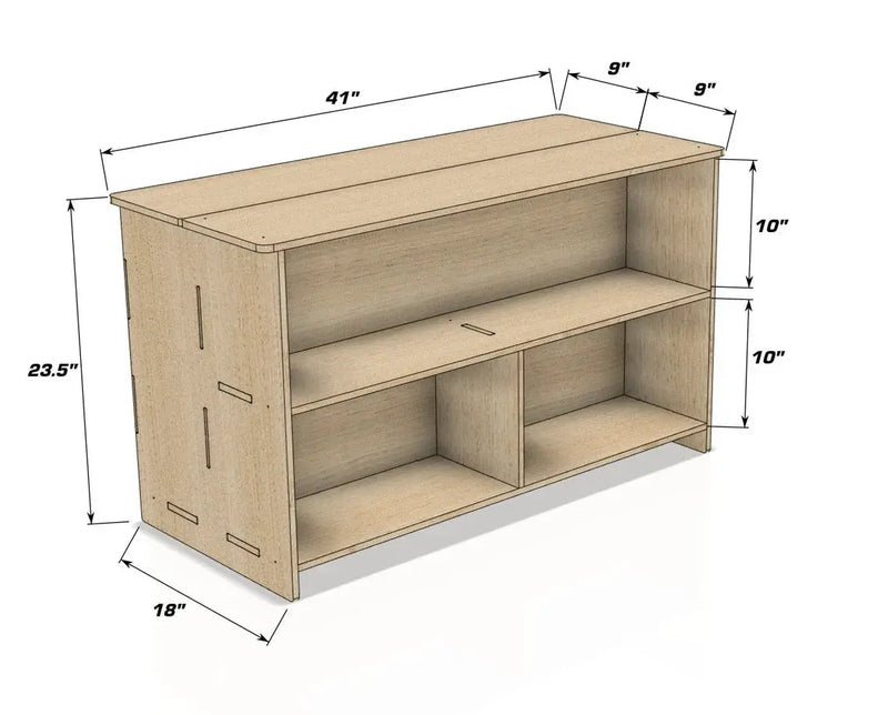 STELLA- Toy Shelf + Hidden Storage 41" by Bush Acres