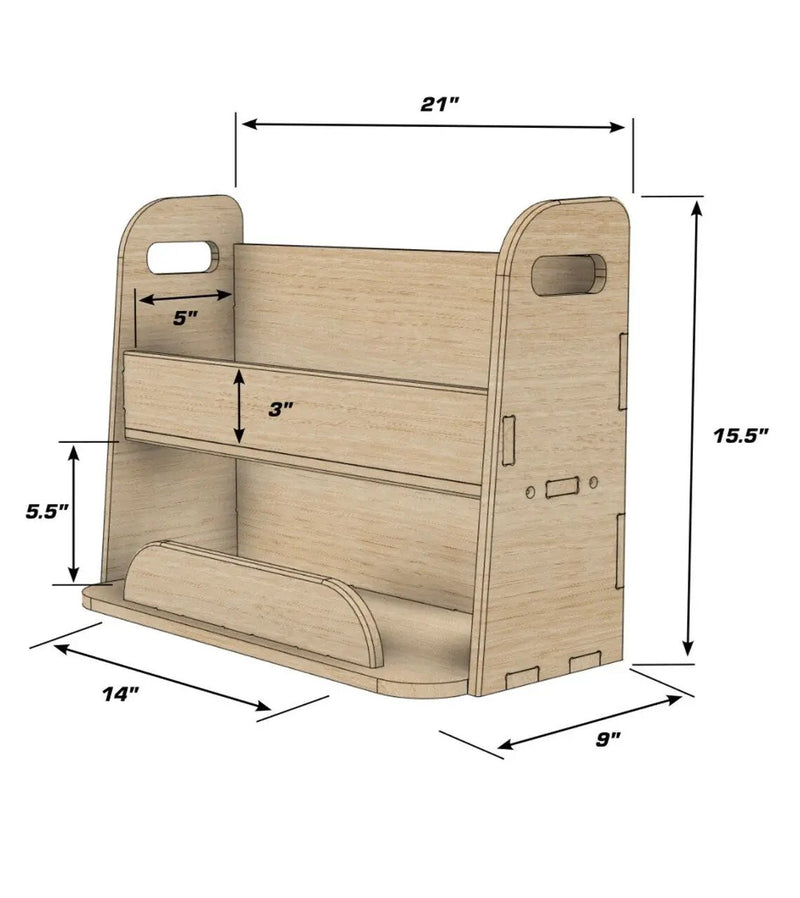 JANINE- Portable Bookshelf by Bush Acres
