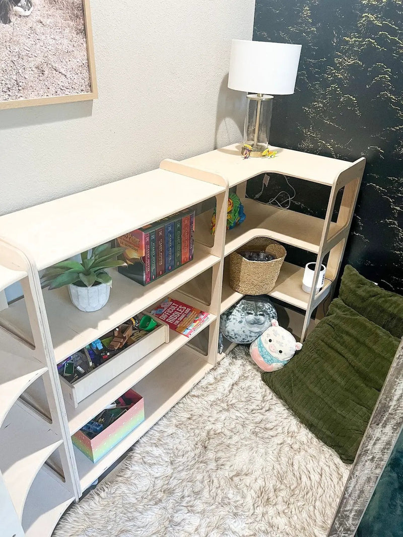 JERRY- Corner Toy Shelf by Bush Acres